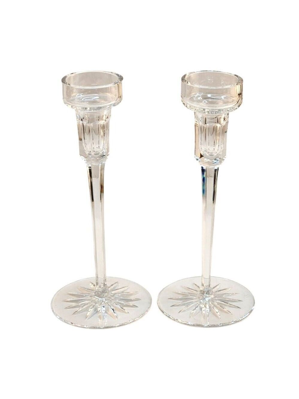 Rogaska Crystal Candlestick Holders Richmond 8 Inch Set of 2